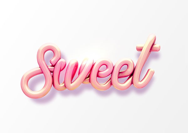 粉色甜蜜英文字体