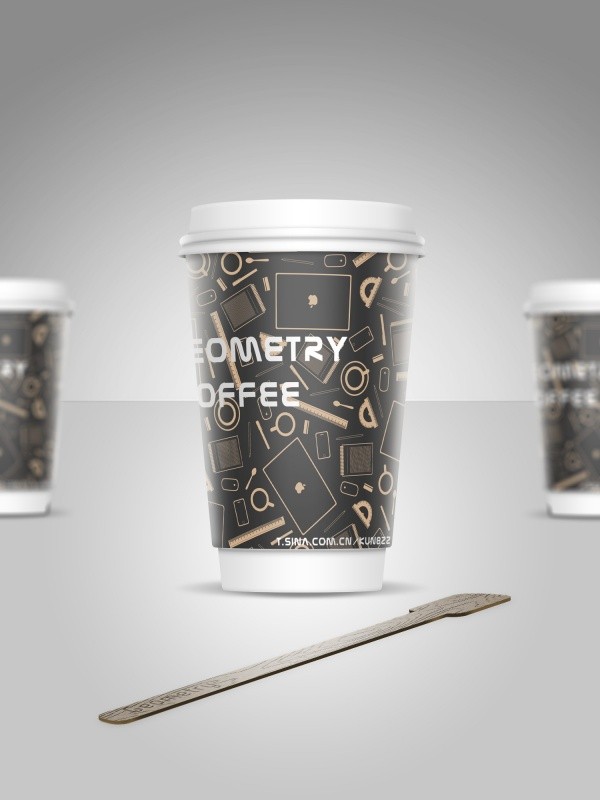 饮料杯咖啡杯样机贴图设计