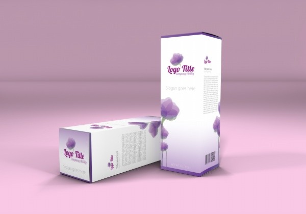 粉色产品包装盒纸盒样机设计