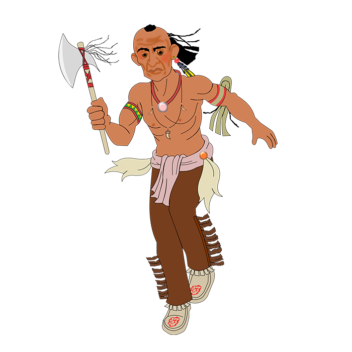美洲印第安人手绘免抠素材
