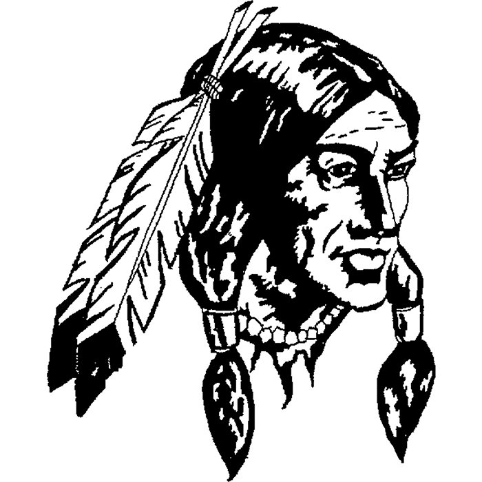 美洲印第安人头像手绘免抠素材