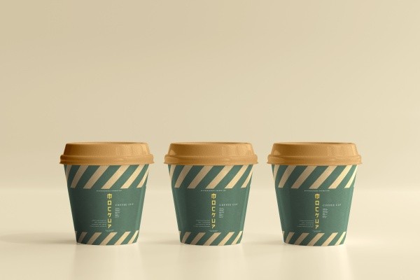 一次性咖啡杯饮料包装样机素材设计