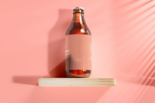玻璃饮料瓶啤酒瓶包装样机素材设计