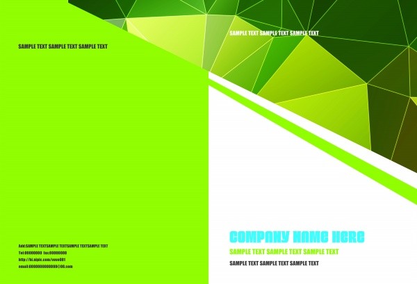 绿色不规则图案企业画册设计