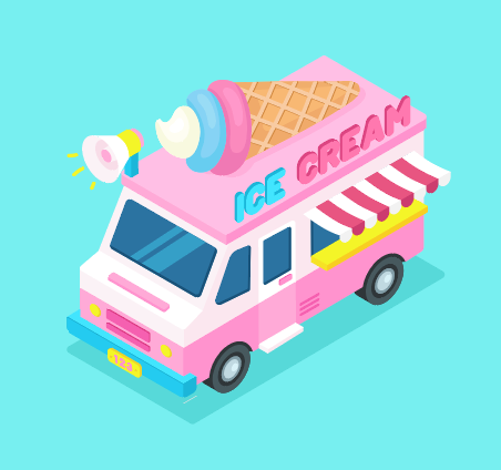 冰淇淋插画手绘图片