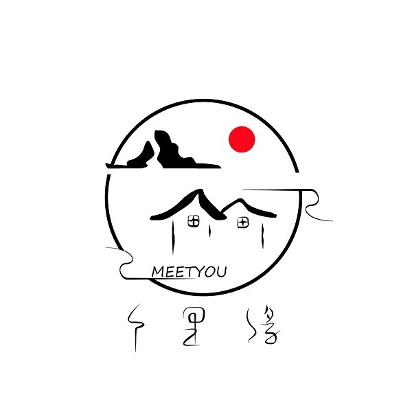 中国风千里缘民俗logo设计
