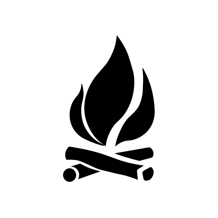 黑色免抠篝火手绘素材图片