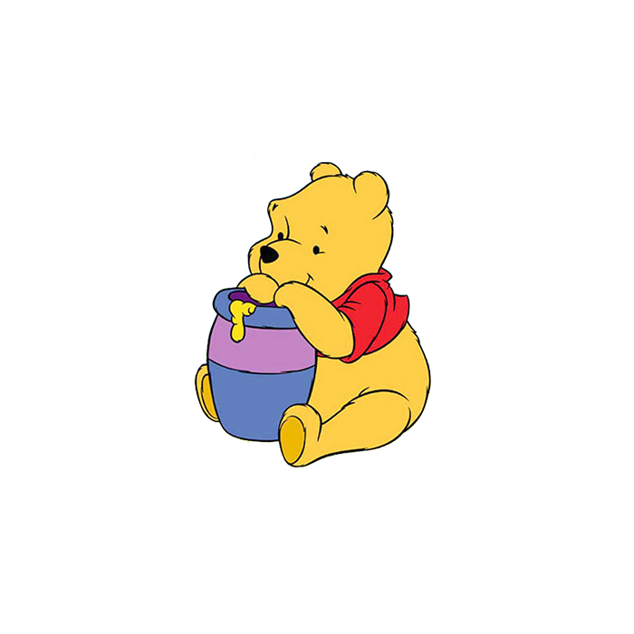 卡通抱着蜂蜜罐的小熊维尼免抠图片