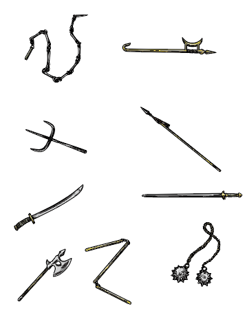 创意简约中国古代兵器矢量素材