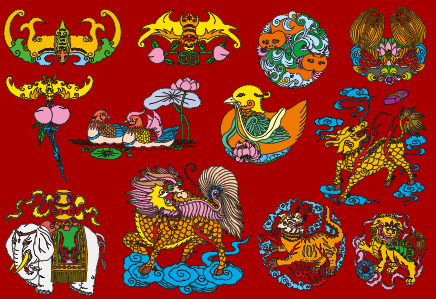 创意中国民间传统吉祥图案矢量素材