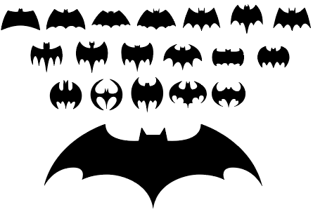 简约黑色蝙蝠侠标志矢量素材