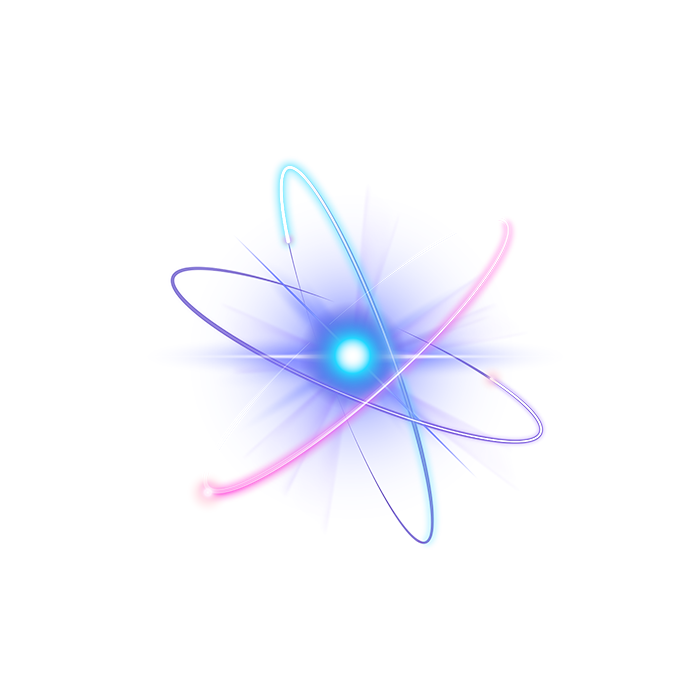 原子科学生物技术霓虹灯免抠图形