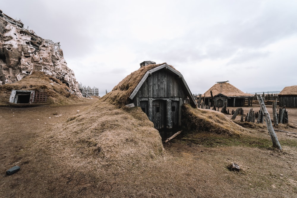 高清冰岛木屋图片