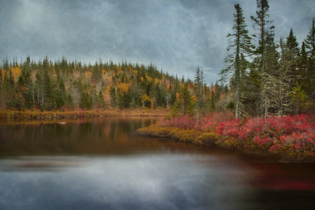唯美艺术秋季湖风景图片