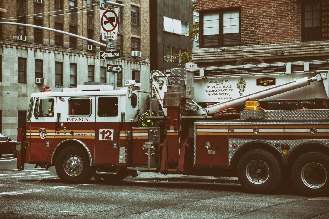 纽约消防车图片高清素材