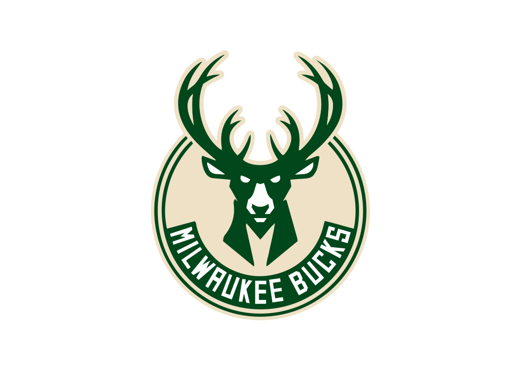 NBA:密尔沃基雄鹿队logo标志矢量图