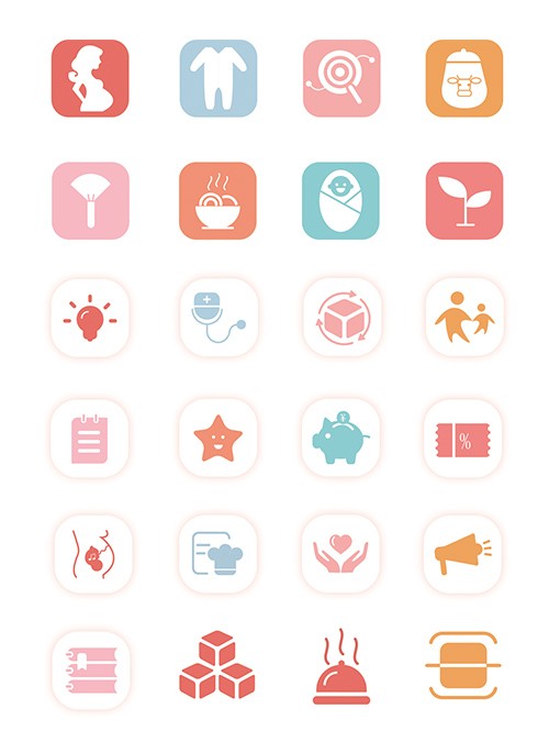 母婴app图标按钮素材