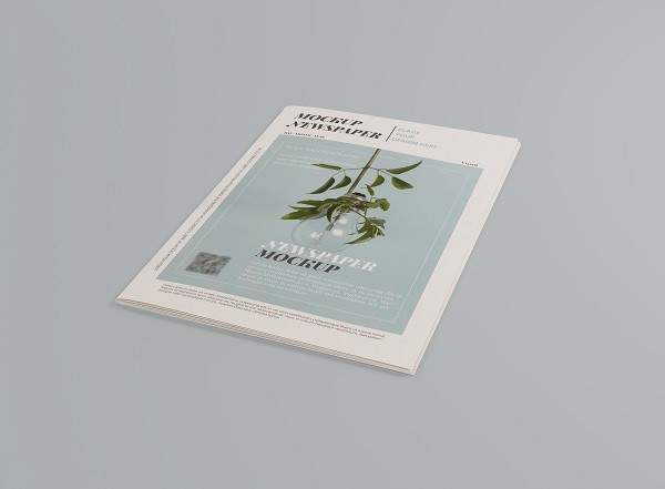 小清新杂志封面样机设计