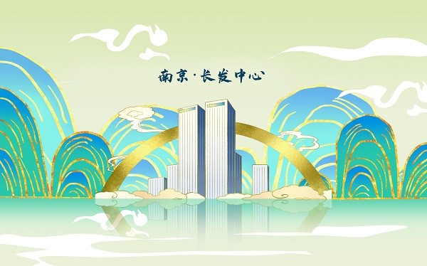 南京长发中心地标文化墙设计