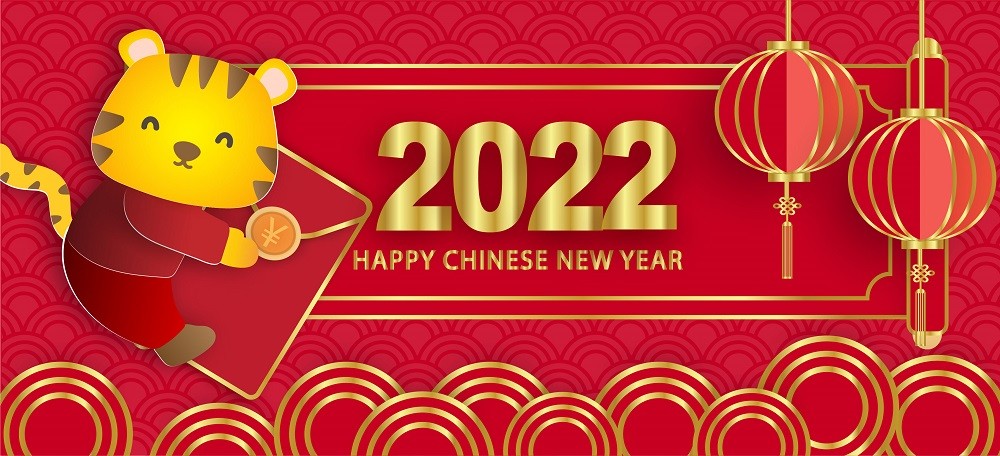 喜庆中国风2022虎年横幅海报设计