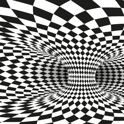 创意黑白方格抽象圆环背景矢量素材