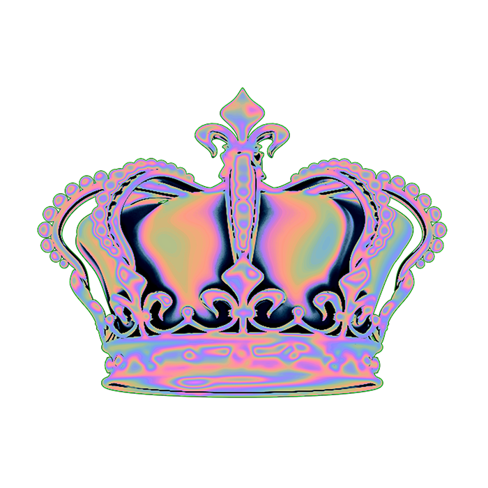 紫色酸性手绘皇冠免抠素材