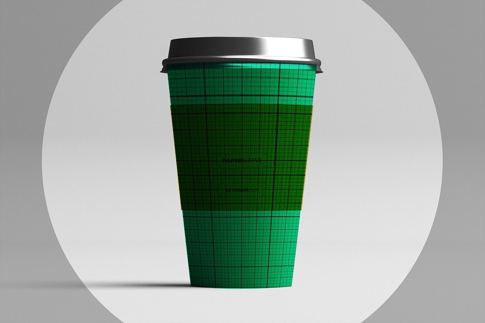 绿色创意一次性咖啡杯包装设计