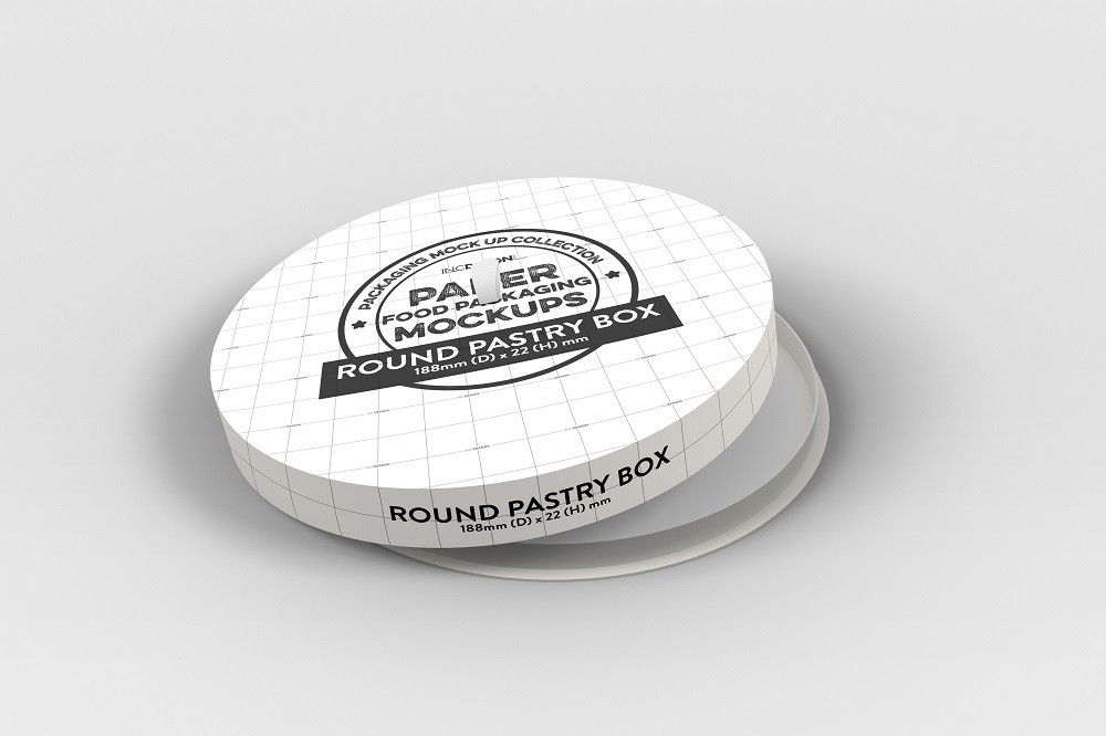 白色简约风圆形食品包装盒设计