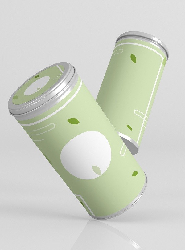 绿色清新简约风茶叶罐包装设计