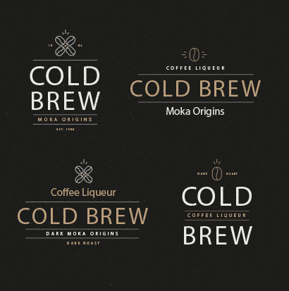 经典简约个性咖啡店logo设计矢量素材