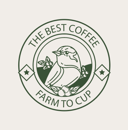 简约深绿色小鸟咖啡店logo设计矢量素材