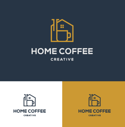 创意经典抽象咖啡店logo设计矢量素材
