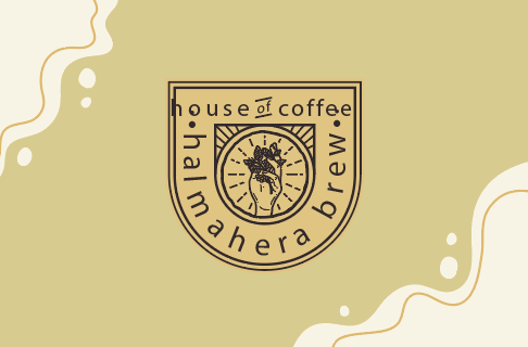 创意手绘抽象咖啡店logo设计矢量素材