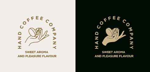 创意清新咖啡豆咖啡豆logo设计矢量素材