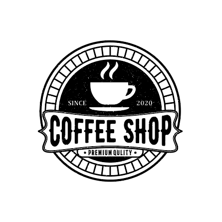 简约个性黑色咖啡店logo设计矢量素材