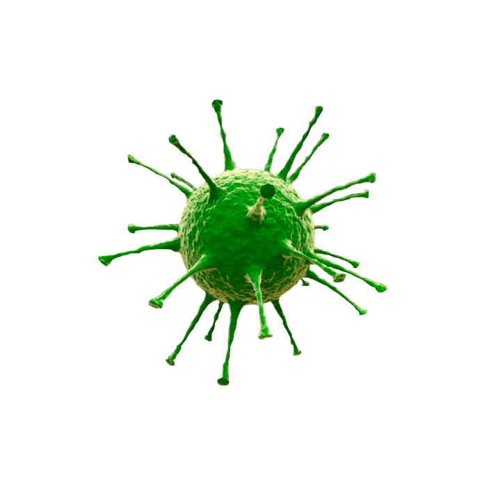 手绘绿色细菌病毒免抠素材