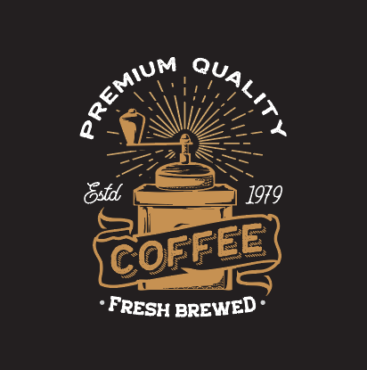 卡通创意棕色咖啡店logo矢量素材