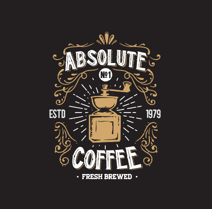小清新棕色创意咖啡店logo矢量素材