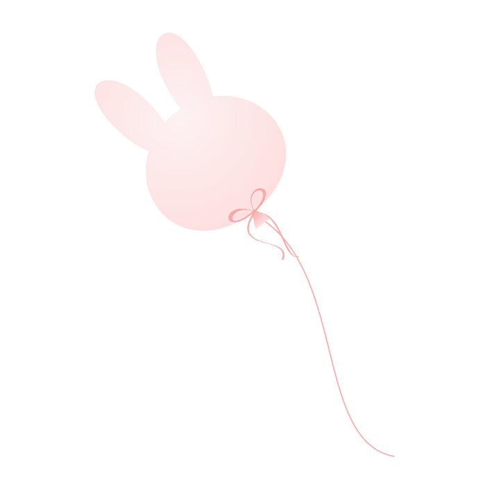 粉色卡通兔子气球免抠素材