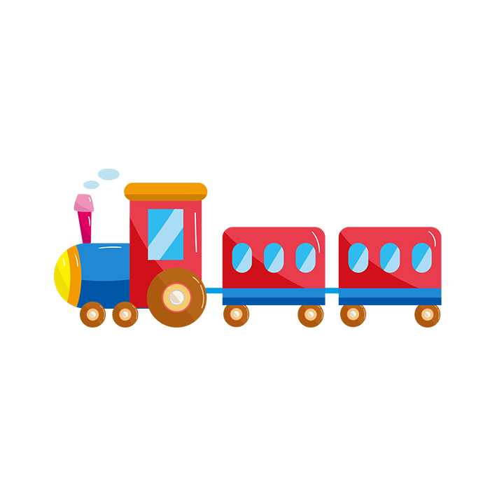 手绘玩具火车插画艘元素图免抠素材