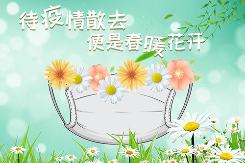 绿色清新春天防疫宣传海报