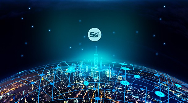 5G移动网络通信科技城市背景免抠素材