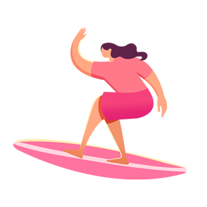 粉色冲浪板免抠素材