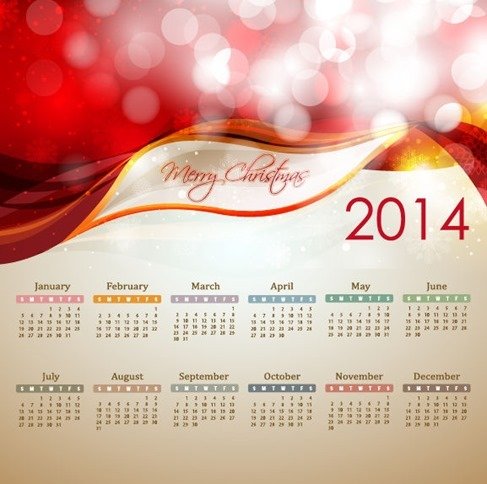 2014年新年日历插图