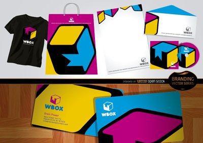 品牌WBox设计文具和t恤衫
