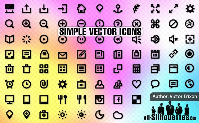 85 simple vector icons