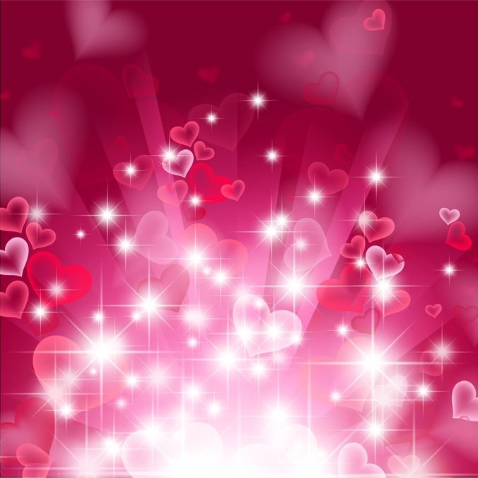 Abstract Heart Background in Pink