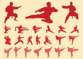 Martial Arts Silhouettes Set