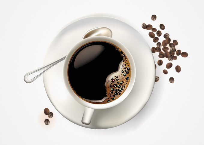醇香黑咖啡矢量素材