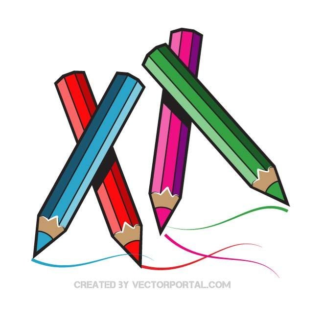 彩色铅笔向量GRAPHICS.eps